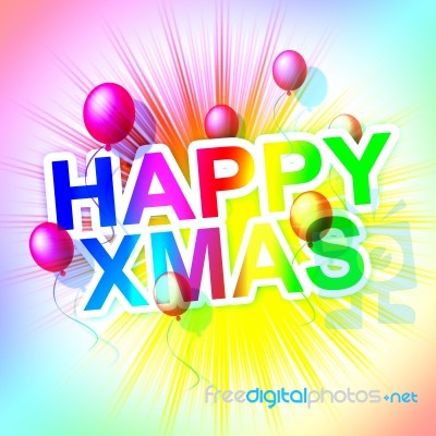 Happy Xmas Represents Merry Christmas And Celebration Stock Image Happy Xmas Represents Merry Christmas And Celebration Stock Image