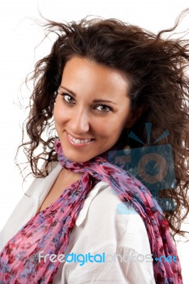 Happy Young Woman Smiling Stock Photo