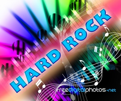 Hard Rock Indicates Glam Metal And Harmonies Stock Image