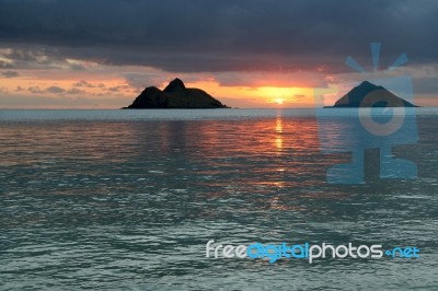 Hawaiian Sunrise Stock Photo