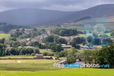 Hawes, Yorkshire/uk - July 28 : View Of Hawes In The Yorkshire D… Stock Photo