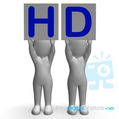 Hd Banners Mean High Definition Television Or High Resolution Stock Image