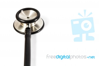 Head Of Black Stethoscope Stock Photo