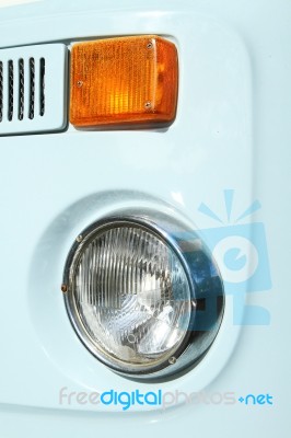Headlight Of Vintage Car Stock Photo