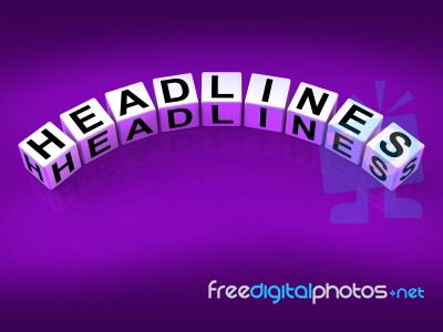 Headlines Blocks Mean Feature Header And Heading Stock Image