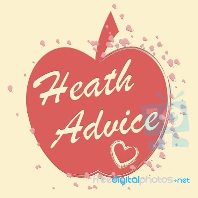 Health Advice Indicates Healthcare And Wellness Guidance Stock Image