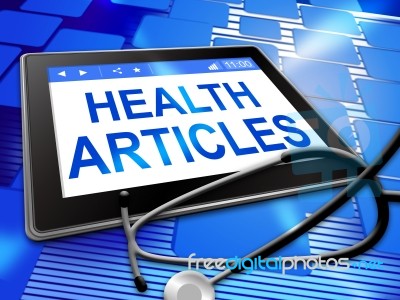 Health Articles Represents Document Technology And Report Stock Image