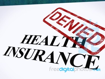 Health Insurance Denied Stamp Stock Image