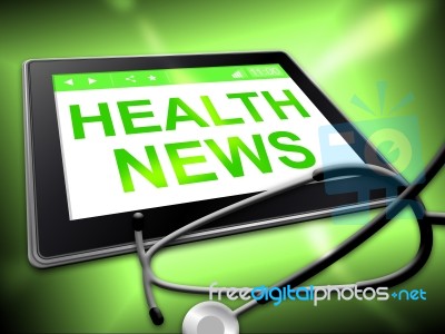 Health News Represents Preventive Medicine And Article Stock Image