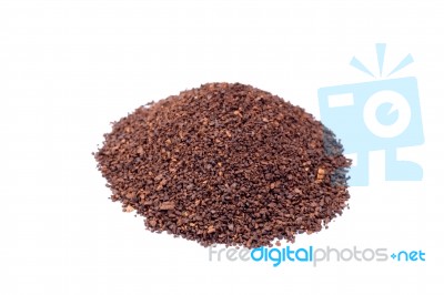 Heap Of Coarsely Grinded Coffee Stock Photo