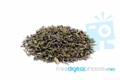 Heap Of Loose Jasmine Green Tea Stock Photo