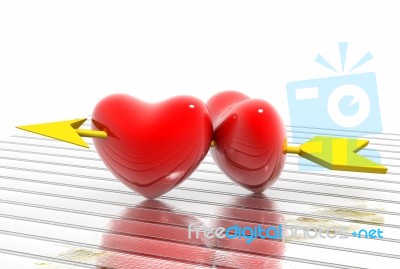 Heart And Arrow Stock Image