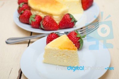 Heart Cheesecake Stock Photo