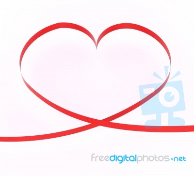 Heart Copyspace Shows Valentine's Day And Affection Stock Image