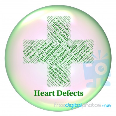 Heart Defects Means Anomaly Blemish And Errors Stock Image