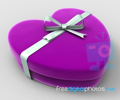 Heart Gift Means Valentines Day And Celebrate Stock Image Heart Gift Means Valentines Day And Celebrate Stock Image