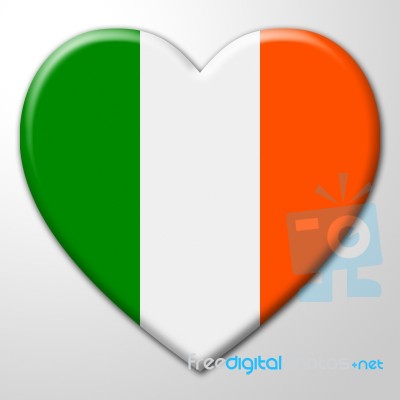 Heart Ireland Shows Valentines Day And Affection Stock Image
