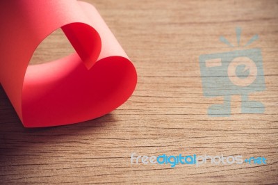 Heart Love Paper Artificial Valentine Day Stock Photo