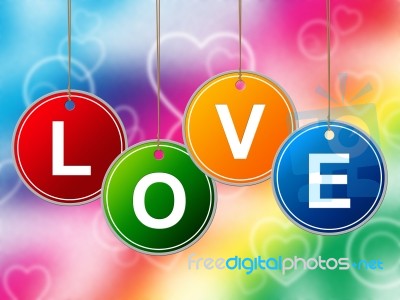Heart Love Represents Lovers Romantic And Hearts Stock Image