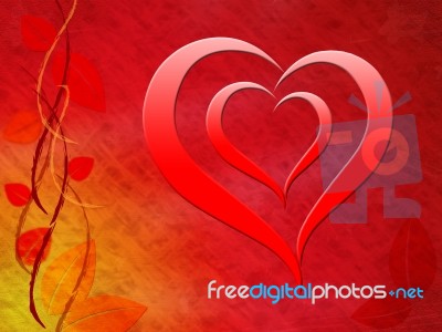 Heart On Background Means Passionate Relationship Or Loving Wedd… Stock Image