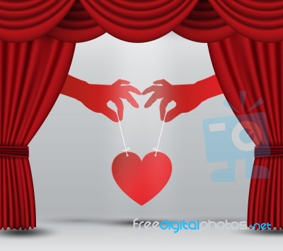 Heart On Stage Stock Image