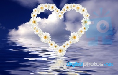 Heart On The Ocean Stock Image