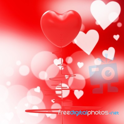 Heart Pulse Indicates Valentines Day And Affection Stock Image