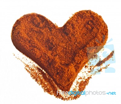 Heart Red Powder  Stock Photo