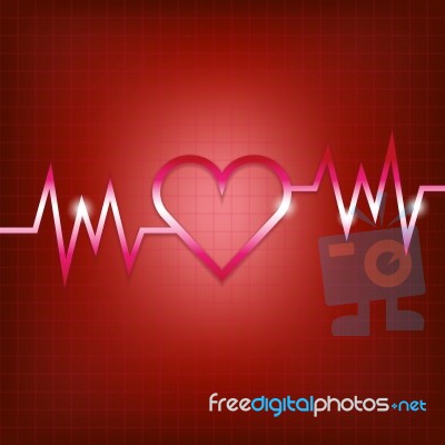 Heart Shape Concept With Pulsation Stock Image