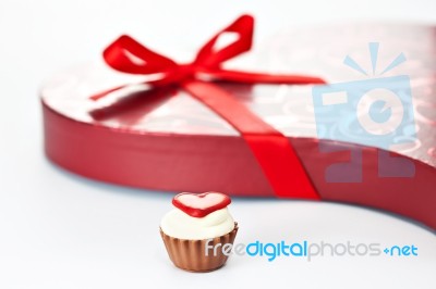 Heart Shaped Chocolate Stock Photo