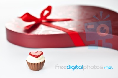 Heart Shaped Chocolate Stock Photo