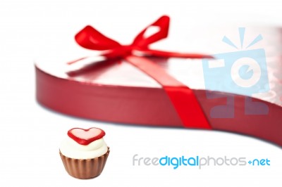Heart Shaped Chocolate Stock Photo