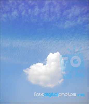 Heart Shaped Cloud Stock Photo