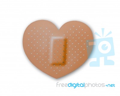 Heart Shaped Plaster Stock Photo