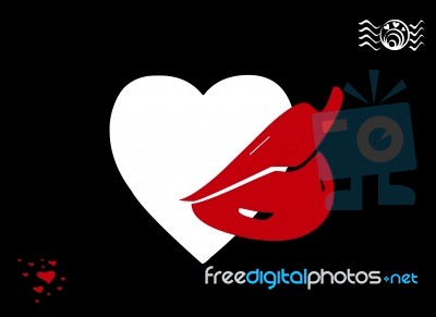 Heart Stamp Stock Photo