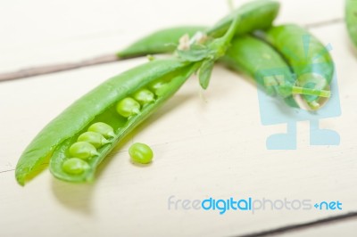 Hearthy Fresh Green Peas Stock Photo