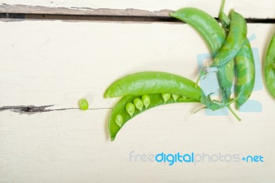 Hearthy Fresh Green Peas Stock Photo