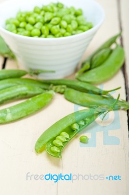 Hearthy Fresh Green Peas Stock Photo