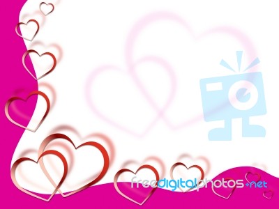 Hearts Background Shows Love Desire And Pink
 Stock Image