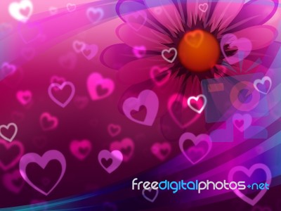 Hearts Background Shows Partner Lover And Significant Other
 Stock Image