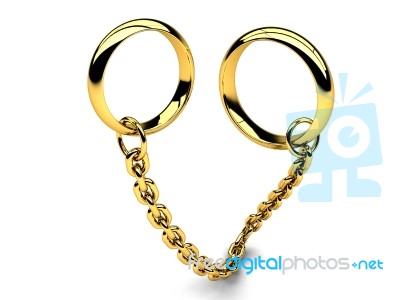 Hearts Chained Forever Stock Image