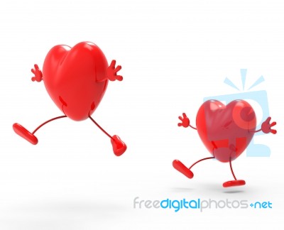 Hearts Love Represents Valentine's Day And Dating Stock Image