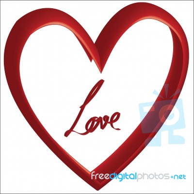 Hearts Love - Valentine`s Day - Illustration -  Stock Image
