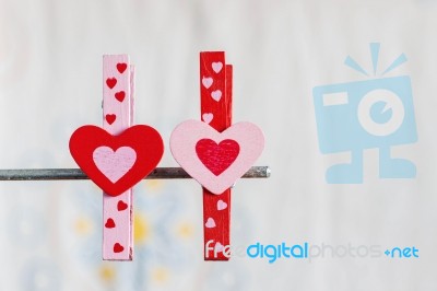 Hearts On A White Background Stock Photo