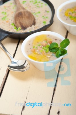 Hearty Middle Eastern Chickpea And Barley Soup Stock Photo Hearty Middle Eastern Chickpea And Barley Soup Stock Photo
