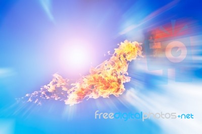 Heaven Fire Flame Stock Photo