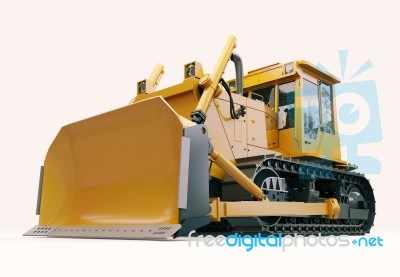 Heavy Crawler Bulldozer Stock Image