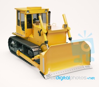 Heavy Crawler Bulldozer Stock Image