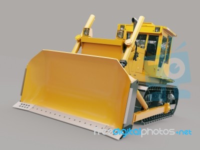 Heavy Crawler Bulldozer Stock Image