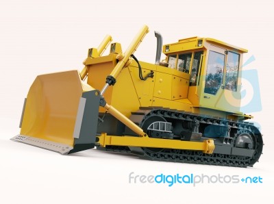 Heavy Crawler Bulldozer Stock Image